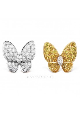 Серьги Van Cleef & Arpels Fauna Two Butterfly Earrings VCARB15100