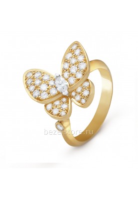 Кольцо Van Cleef & Arpels Fauna Two Butterfly Ring VCARP3DQ00