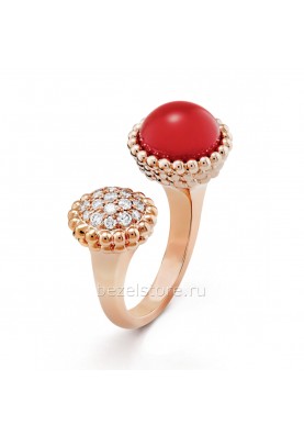 Кольцо на два пальца Van Cleef & Arpels Perlee Couleurs Between the Finger Ring VCARO9SV00