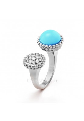 Кольцо на два пальца Van Cleef & Arpels Perlee Couleurs Between the Finger Ring VCARO9SW00