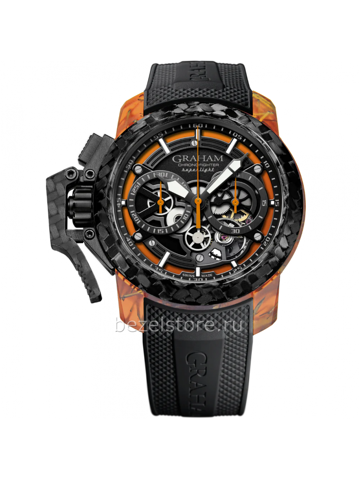 Graham Chronofighter Superlight Carbon Skeleton Translucent Orange 47 mm 2CCCK.O01A
