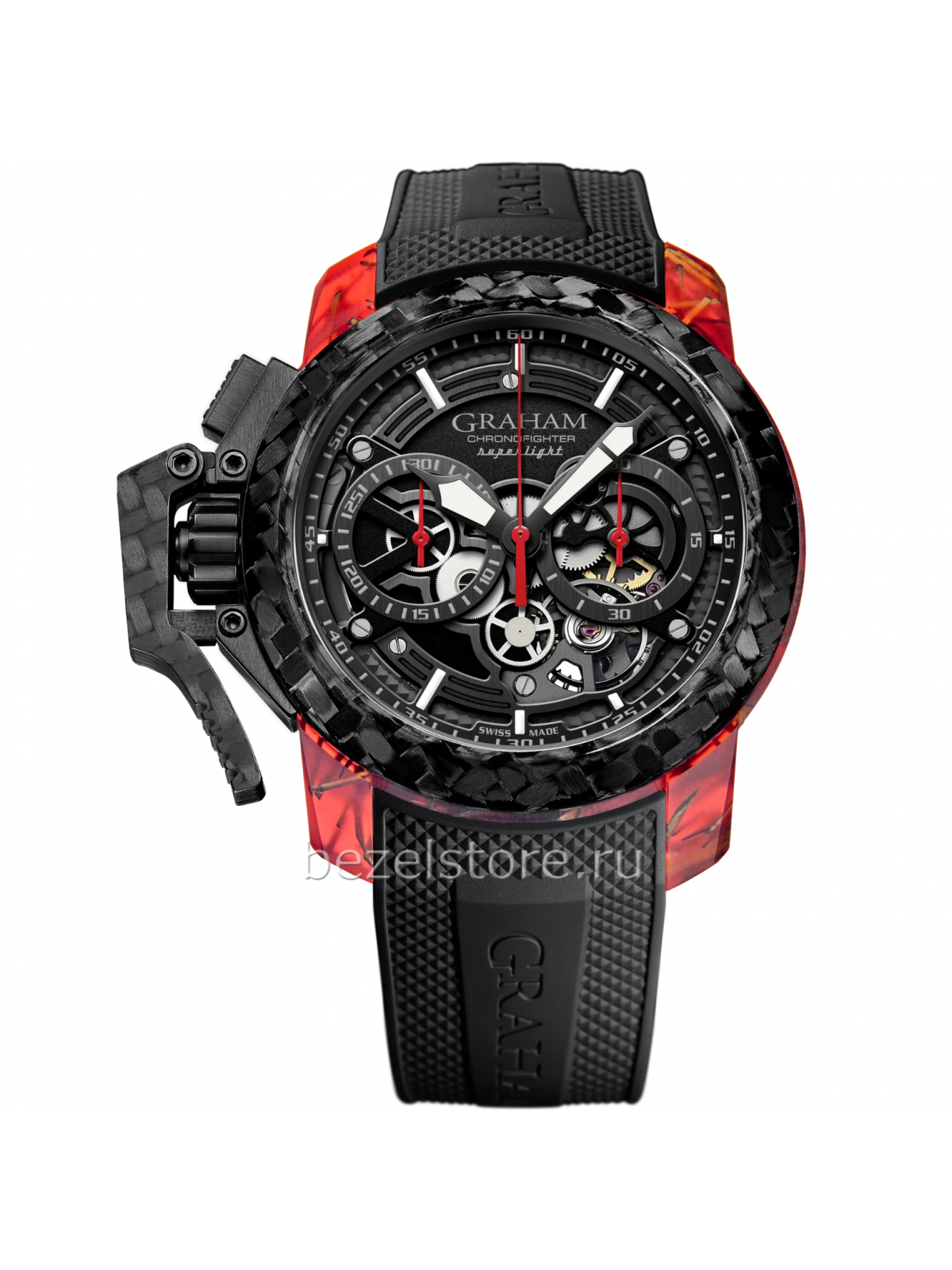 Graham Chronofighter Superlight Carbon Skeleton Translucent Red 47 mm 2CCCK.B41A