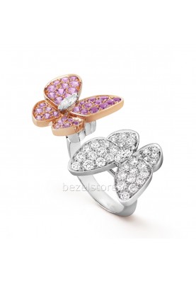 Кольцо на два пальца Van Cleef & Arpels Fauna Two Butterfly Between the Finger Ring VCARO3M500