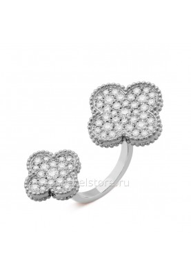 Кольцо на два пальца Van Cleef & Arpels Magic Alhambra Between The Finger Ring VCARN9WT00