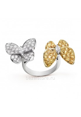Кольцо на два пальца Van Cleef & Arpels Fauna Two Butterfly Between the Finger Ring VCARA13600