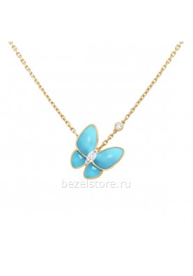 Подвеска Van Cleef & Arpels Fauna Two Butterfly Pendant VCARP7UP00