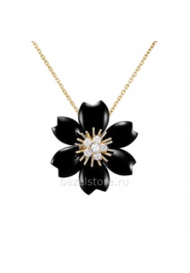 Брошь-подвеска Van Cleef & Arpels Flora Rose de Noel Clip Pendant, Small Model VCARO9B100