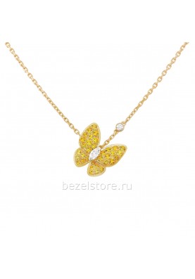 Подвеска Van Cleef & Arpels Fauna Two Butterfly Pendant VCARO3M300