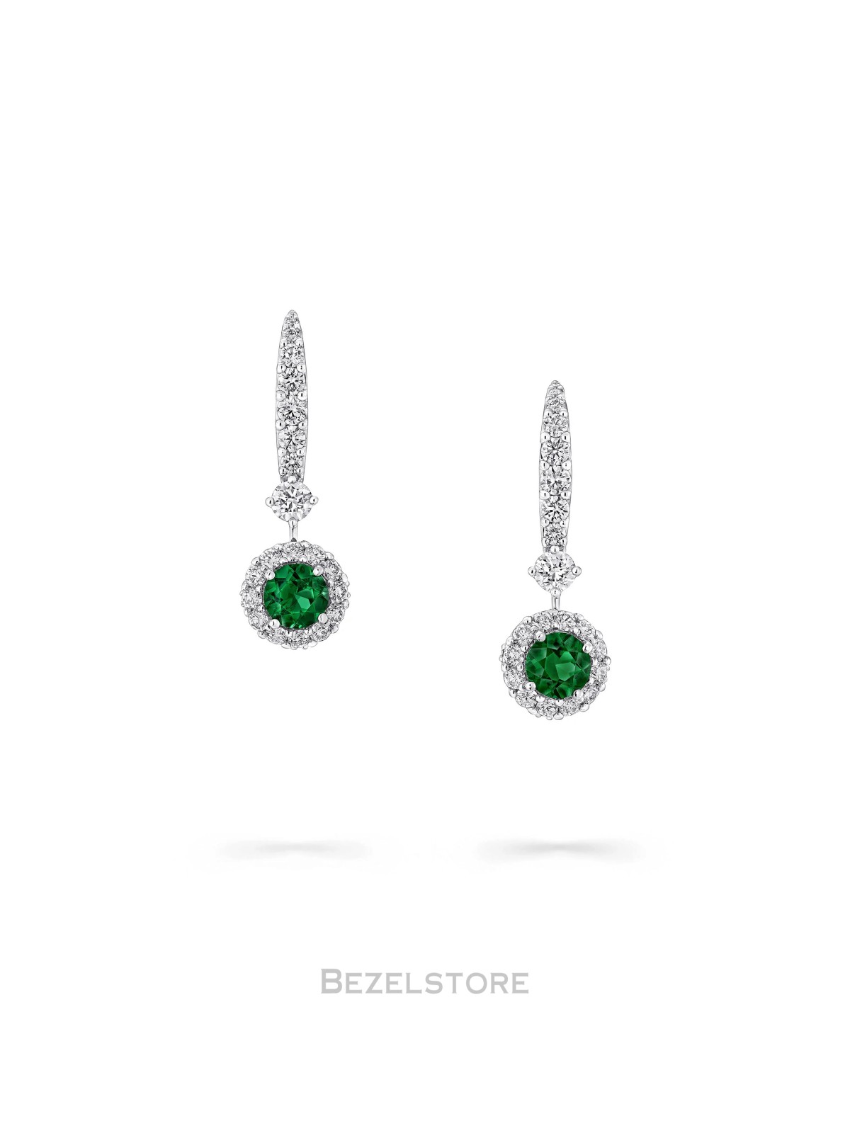 Серьги Graff Icon Round Emerald and Diamond Earrings RGE1830