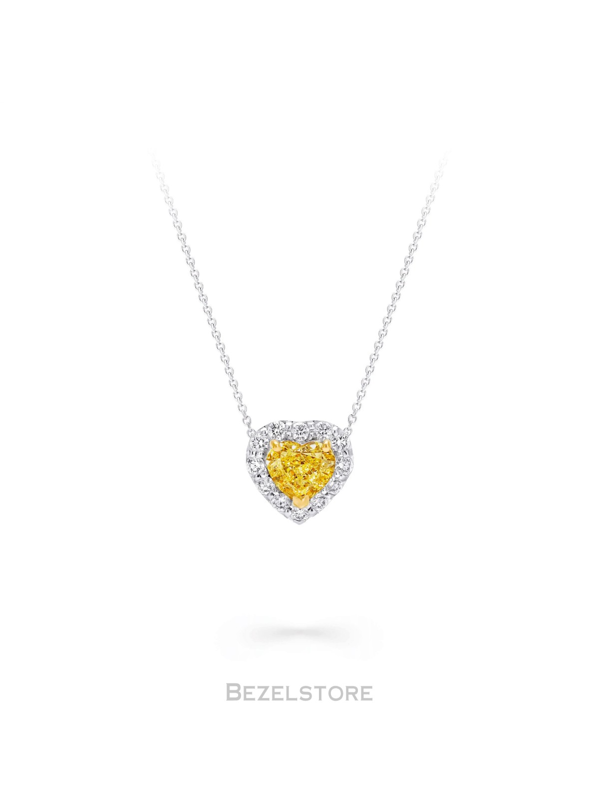 Подвеска Graff Icon Heart Shape Yellow and White Diamond Pendant RGP845