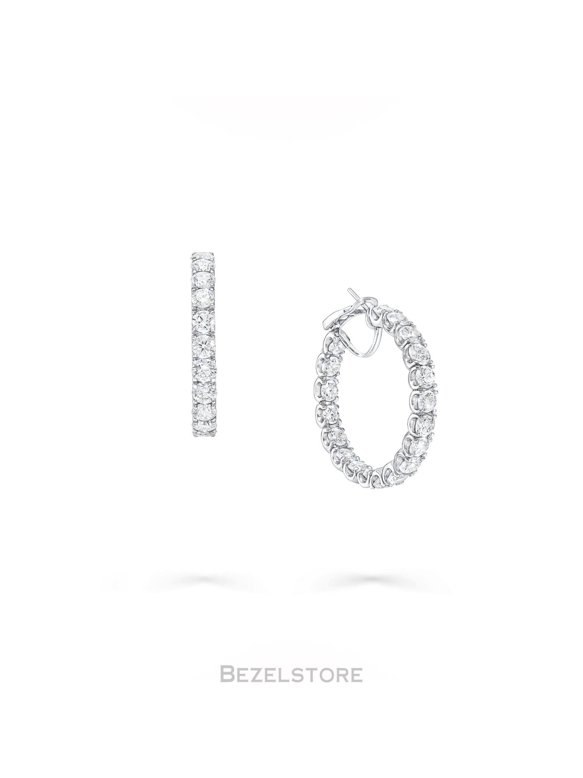 Серьги Graff Classic Round Diamond Hoop Earrings RGE400