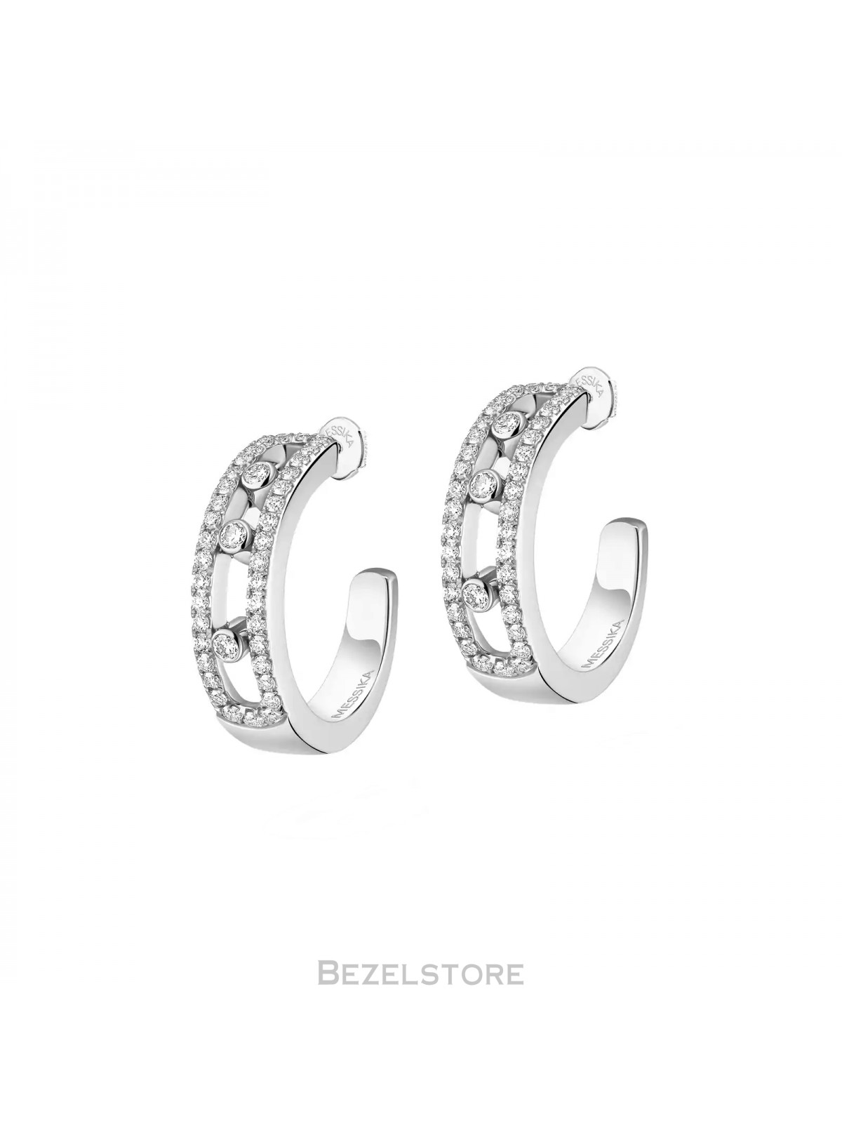 Серьги Messika Move Pave Hoop 04993-WG
