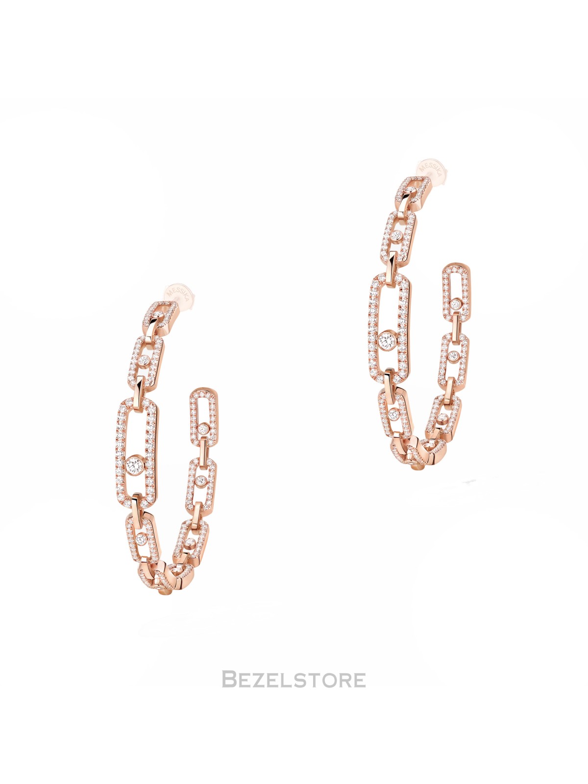 Серьги Messika Move Link MM Hoop Earrings 12362-PG