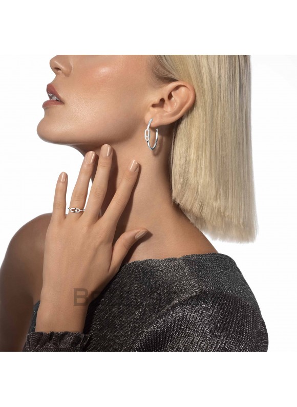 Серьги Messika Move Uno Small Hoop Earrings 12485-WG