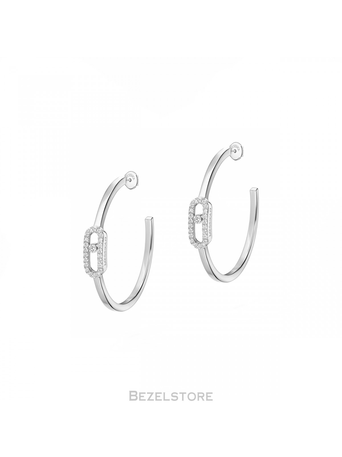 Серьги Messika Move Uno Small Hoop Earrings 12485-WG