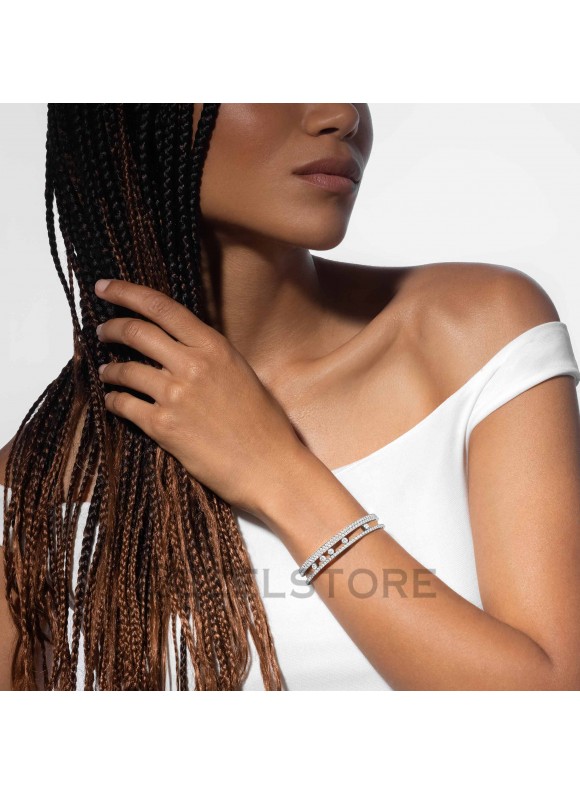 Браслет Messika Move Romane Large Pave Bangle 06733-WG