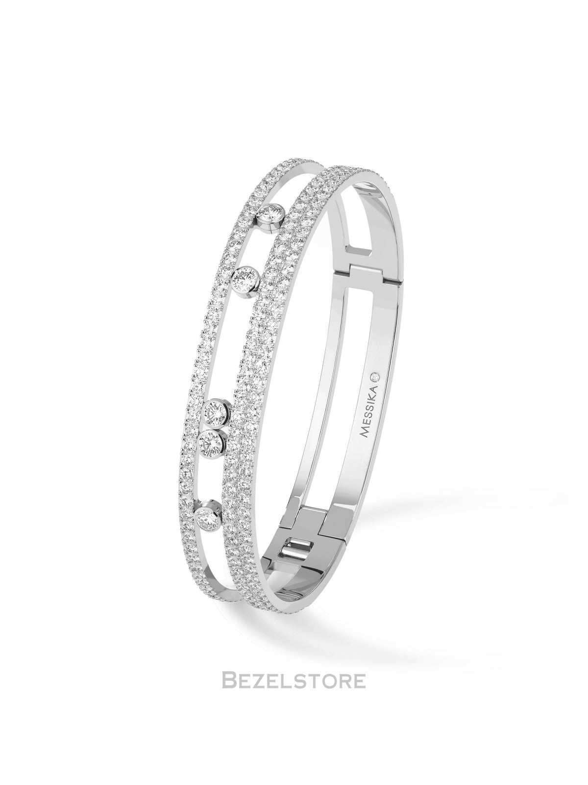 Браслет Messika Move Romane Large Pave Bangle 06733-WG