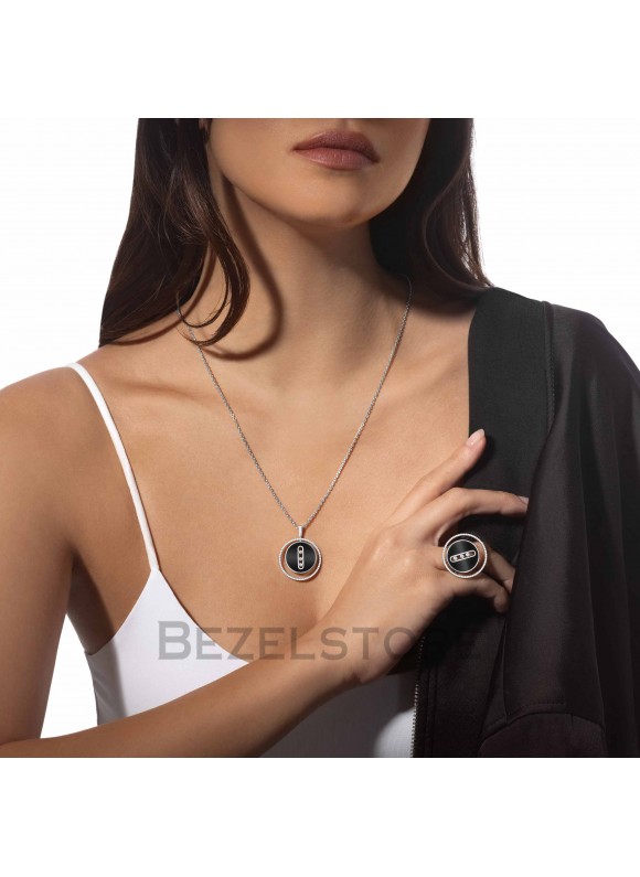 Колье Messika Lucky Move MM Onyx White Gold 10838-WG