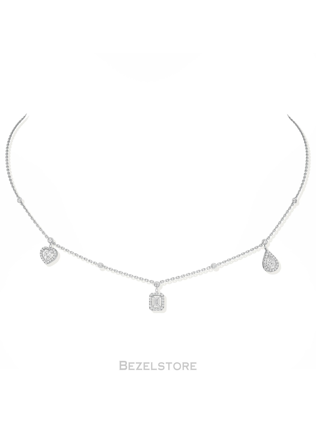 Колье Messika My Twin Trio 3 x 0.15 ct 11945-WG