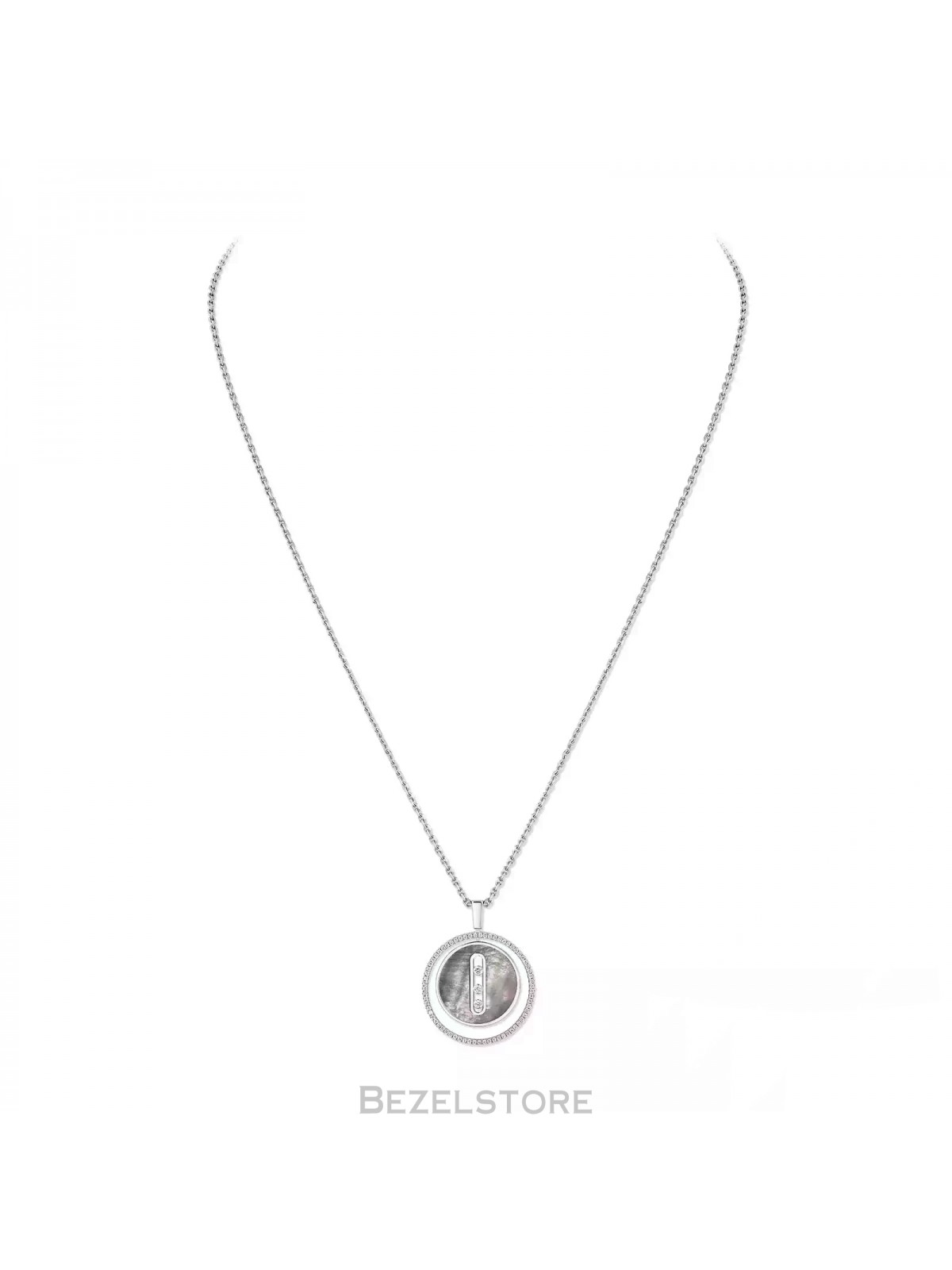 Колье Messika Grey Mother-of-Pearl Lucky Move MM 10837-WG