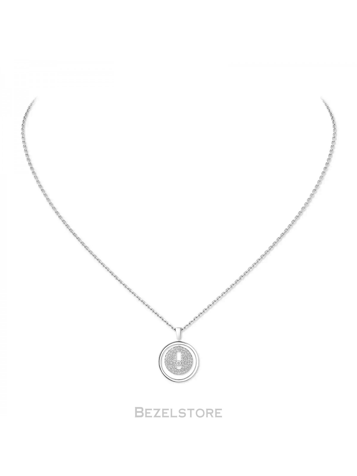 Колье Messika Lucky Move SM Pave 07397-WG
