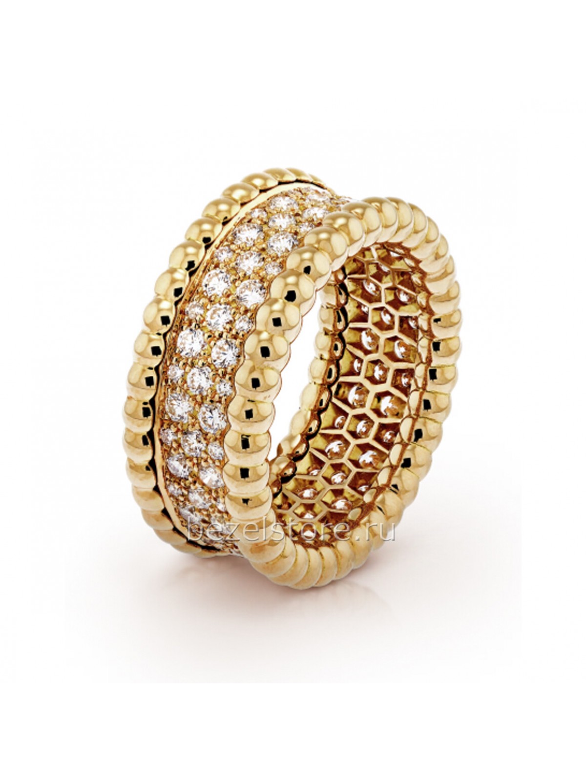 Кольцо Van Cleef & Arpels Perlee Diamonds 3 Rows Ring VCARO3Y900